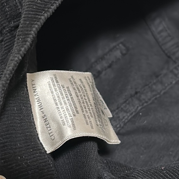 Citizens of humanity Harlow Black ankle corduroy mid rise slim - Picture 6 of 12